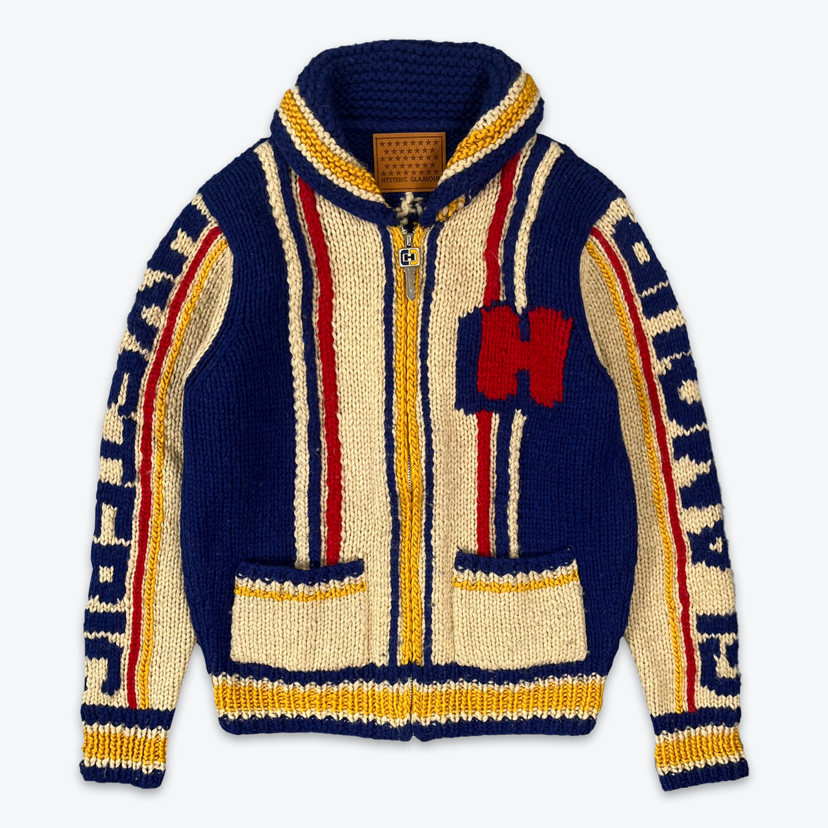 希少美品 the Sakaki stadium jumper 袖牛革-