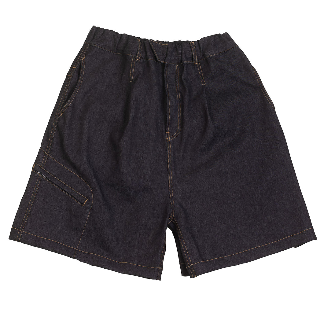 194 Pleated 5-Pocket Short (Indigo)