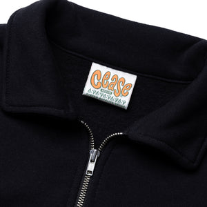 Collar Zip Sweatshirt (Black)