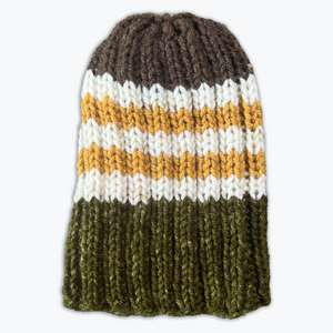 Hand Knitted Vintage Beanie (Multi)