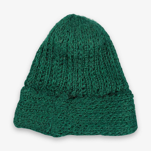Hand Knitted Vintage Beanie (Green)