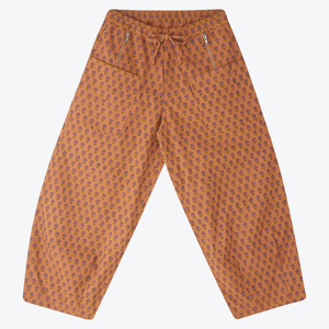 Found Trousers - 1970s Block Print (Brown)
