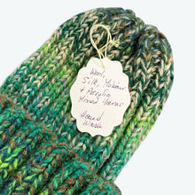 Load image into Gallery viewer, Hand Knitted Vintage Beanie (Green Mix)