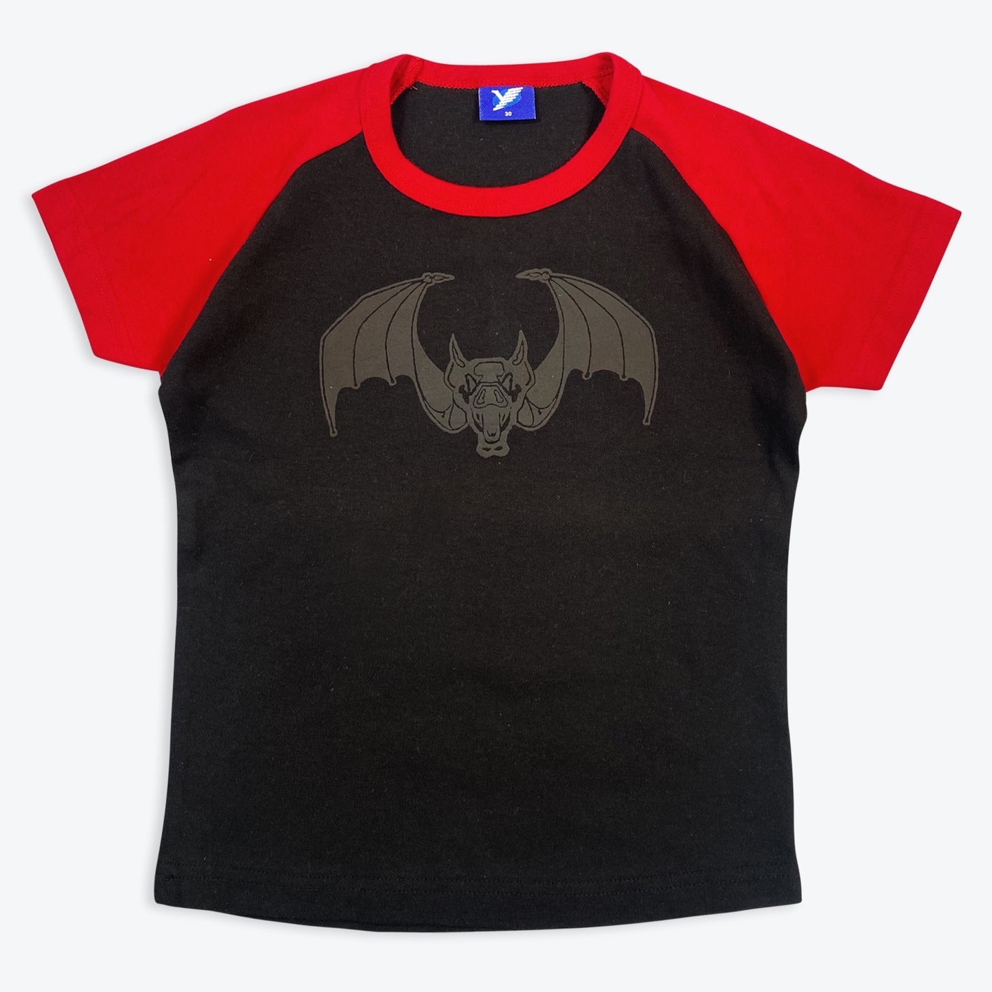 Bat Wing Baby Tee (Black/Red)