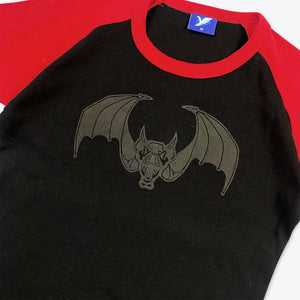 Bat Wing Baby Tee (Black/Red)