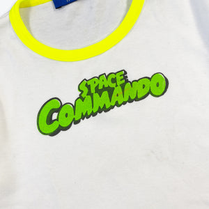 Space Commando Baby Tee (White/Yellow/Green)