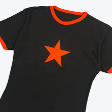 Load image into Gallery viewer, Star Baby Tee (Black/Orange)