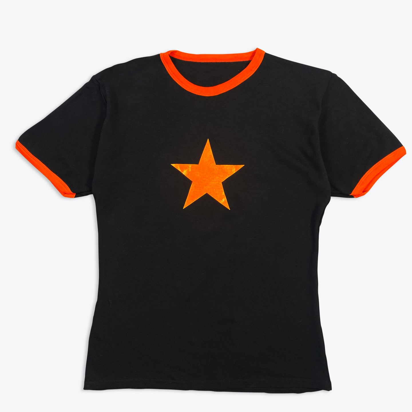 Star Baby Tee (Black/Orange)